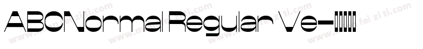 ABCNormal Regular Ve字体转换